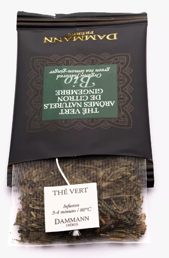 Citron gingembre thé vert Bio boîte 24 sachets – Image 2