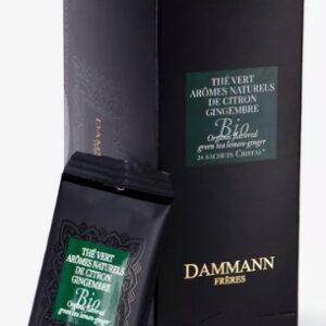 Citron gingembre thé vert Bio boîte 24 sachetsDAMMANN, Citron gingembre thé vert Bio boîte 24 sachets
