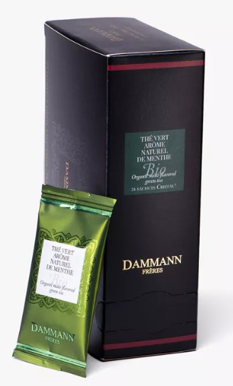 DAMMANN, Menthe thé vert Bio, boîte 24 sachets