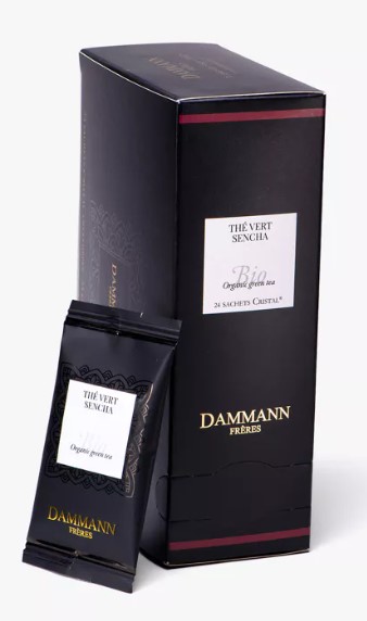 DAMMANN Sencha thé vert Bio, boîte 24 sachets
