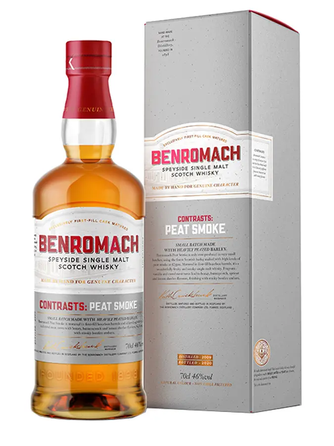 BENROMACH Peat Smoke, bourbon single malt 46% Ecosse