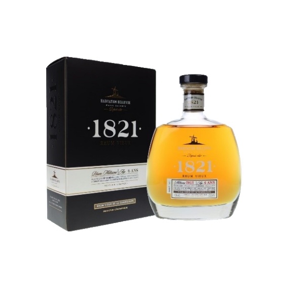 HABITATION BELLEVUE Carafe 1821, Rhum 6 ans 45%