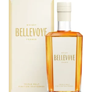 BELLEVOYE Blanc, finition Sauternes, whisky 40%, FranceBELLEVOYE blanc whisky triple malt finition sauternes