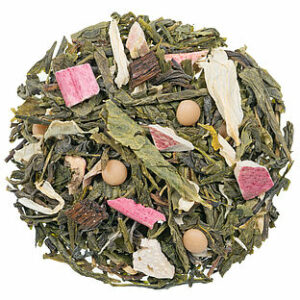 Rhubarbe Caramel, thé vertRhubarbe caramel thé vert, en vrac