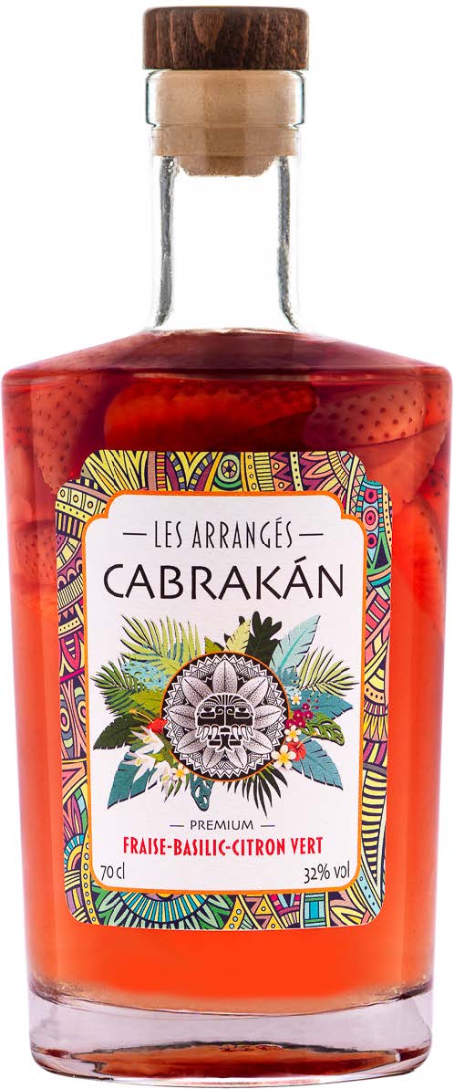 CABRAKAN fraise basilic citron vert rhum arrangé 70cl