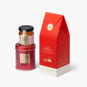 LITTLE CHRISTMAS, Pochette 1 thé + 1 geléePochette comprenant une boite de thé + confiture de thé Dammann
