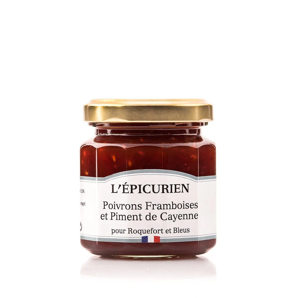 L'Épicurien, confit poivrons framboises et piment de cayenne